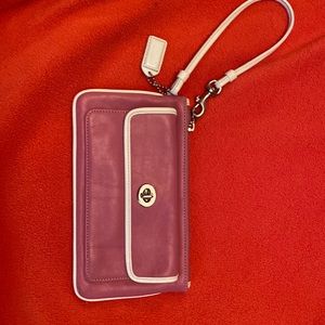 Pink Coach Wristlet